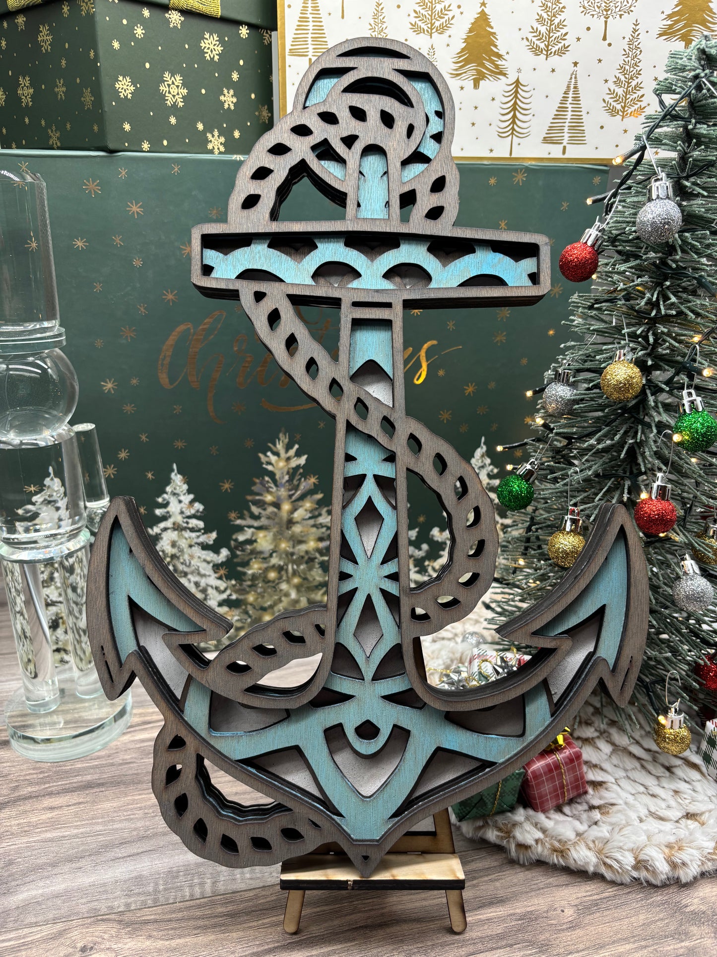 Layered Nautical Anchor Wall Art