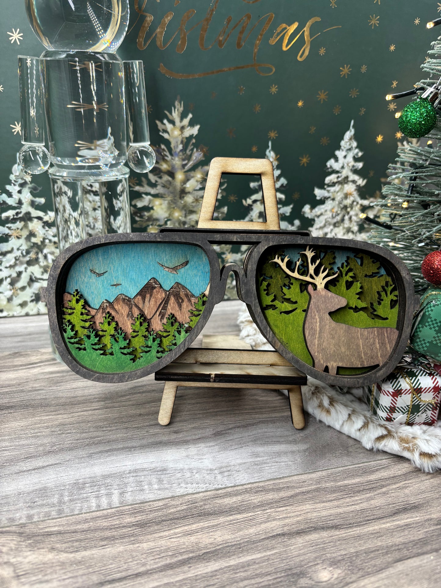3D layered Sunglasses with Nature Scene