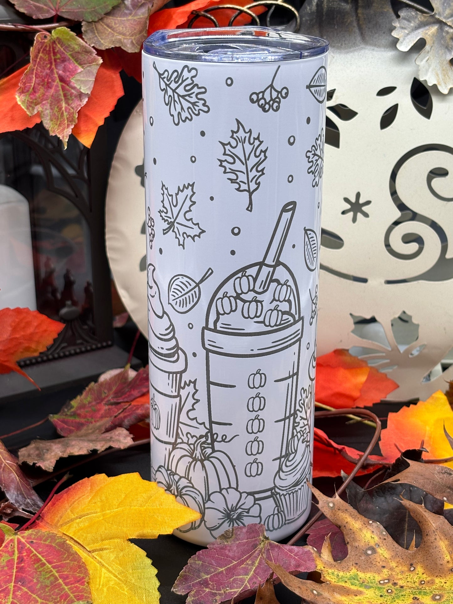 Fall Pumpkin Spice 20oz Skinny Tumbler