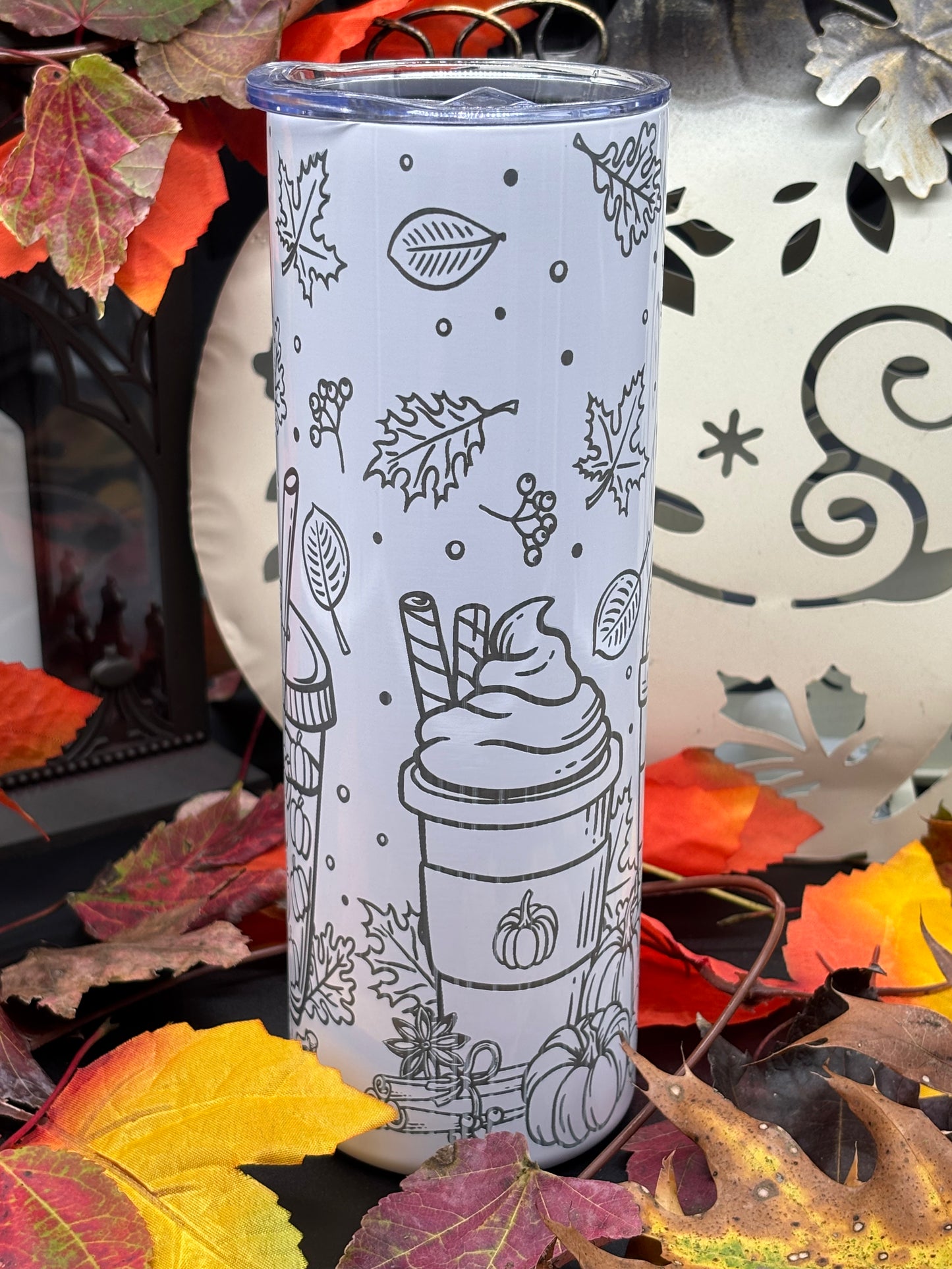 Fall Pumpkin Spice 20oz Skinny Tumbler