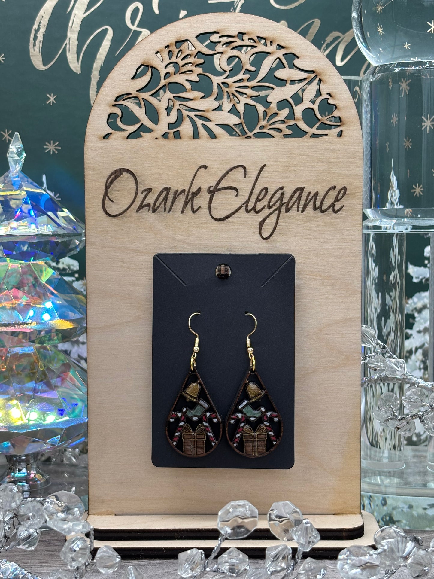 Elegant Christmas Teardrop Earrings