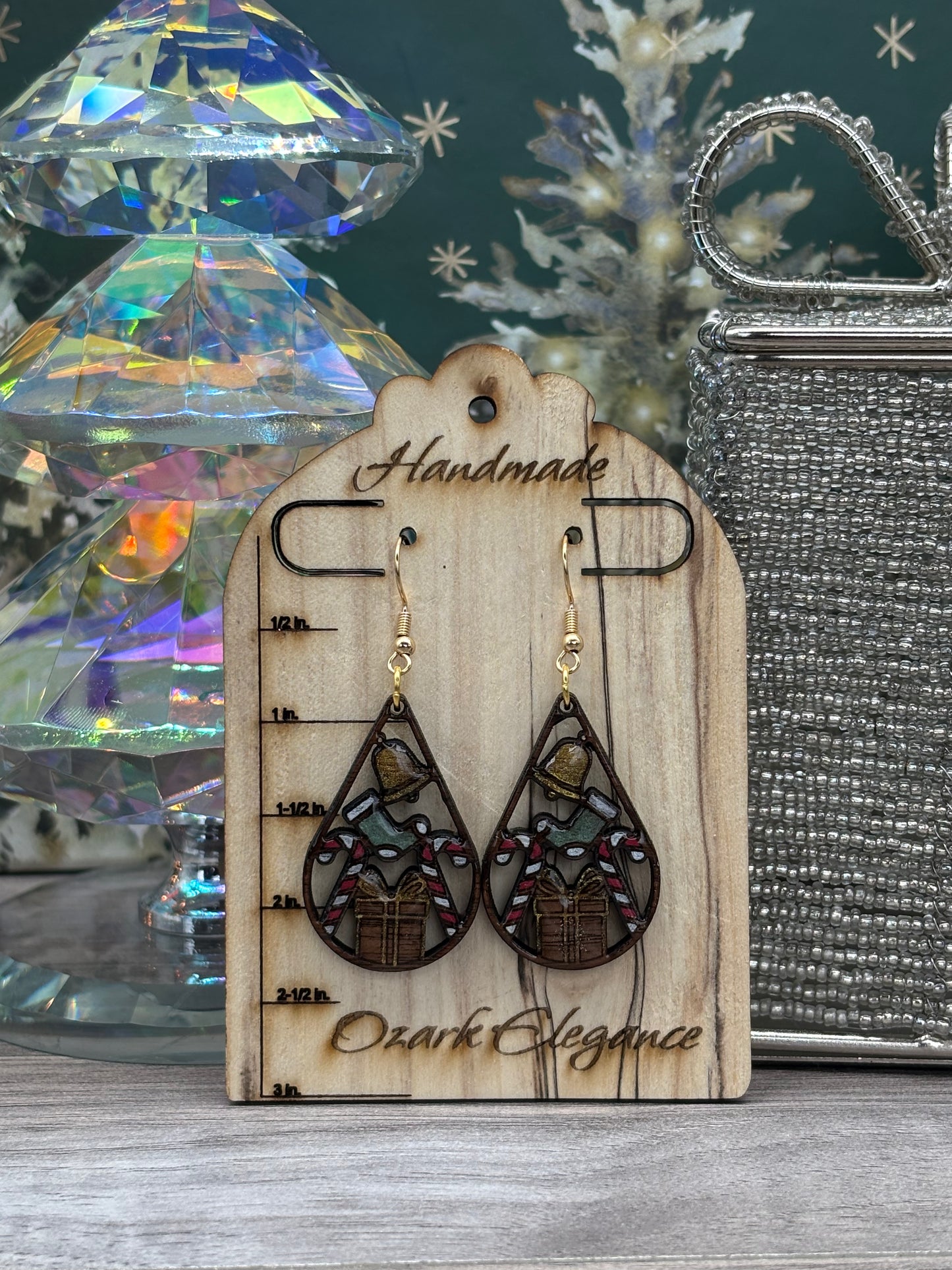 Elegant Christmas Teardrop Earrings