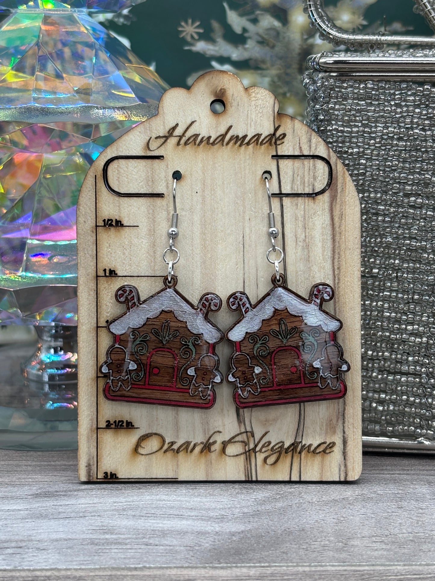Christmas Gingerbread House Earrings