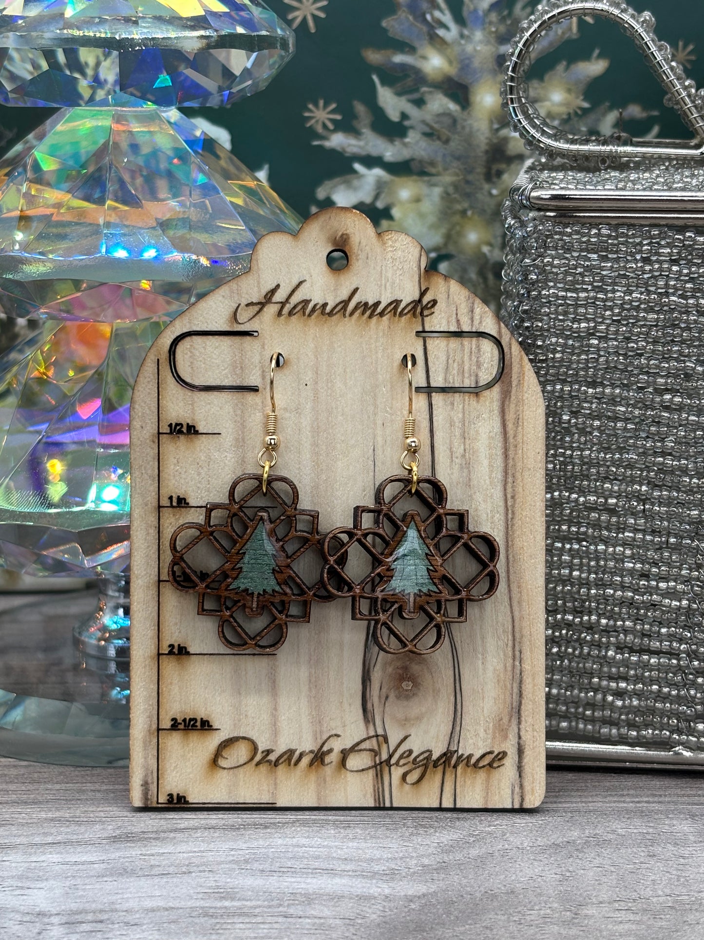 Celtic Knot Christmas Tree Earrings