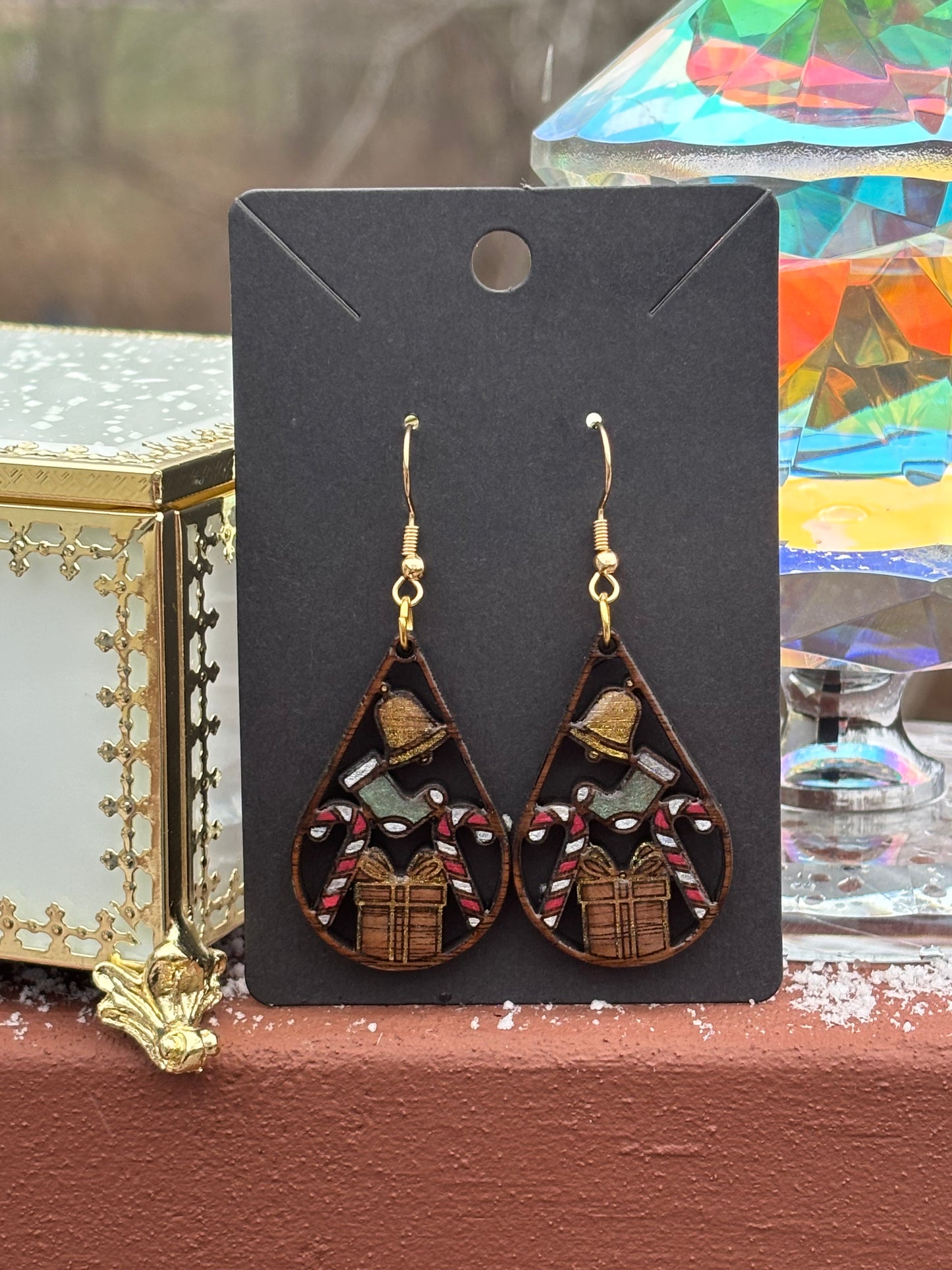 Elegant Christmas Teardrop Earrings