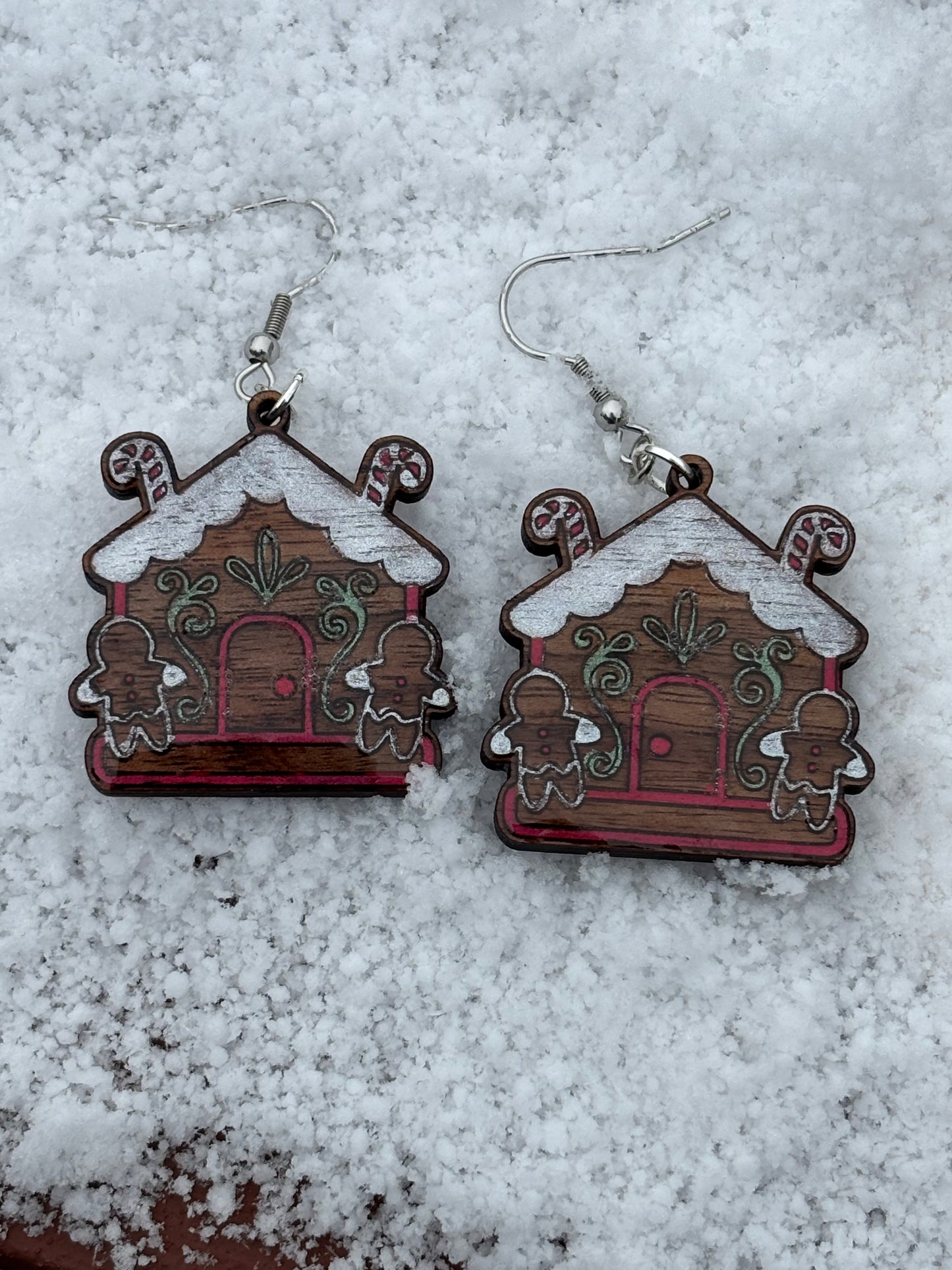 Christmas Gingerbread House Earrings