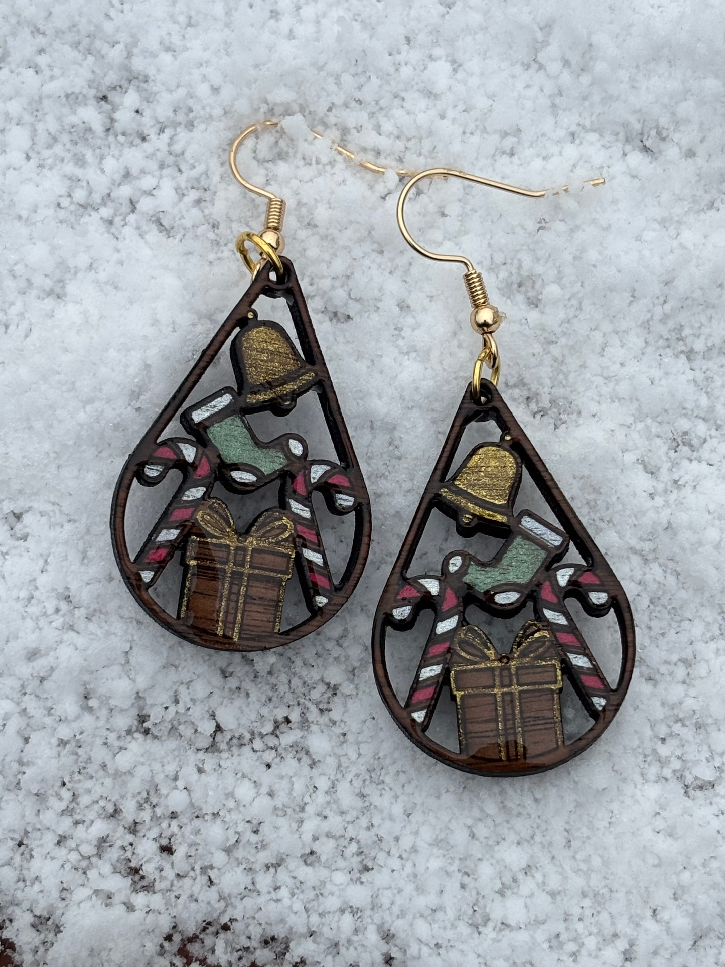 Elegant Christmas Teardrop Earrings