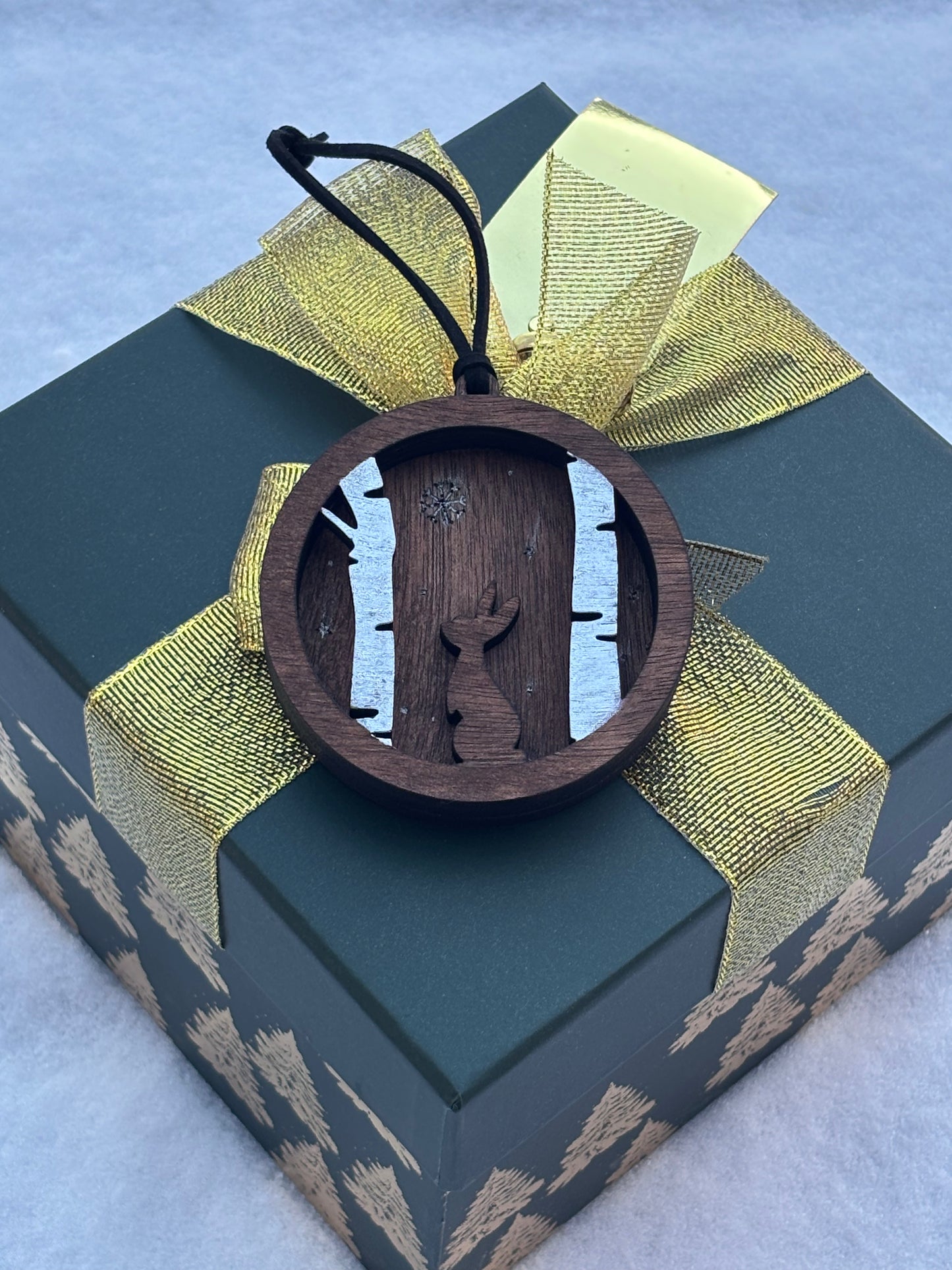 3D Layered Bunny in Silver Tree Forest