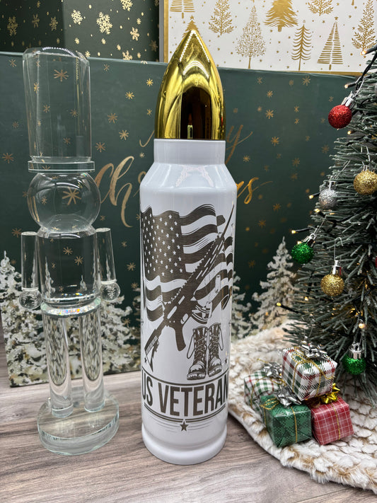 32oz Bullet Shaped Tumbler " US Veteran"