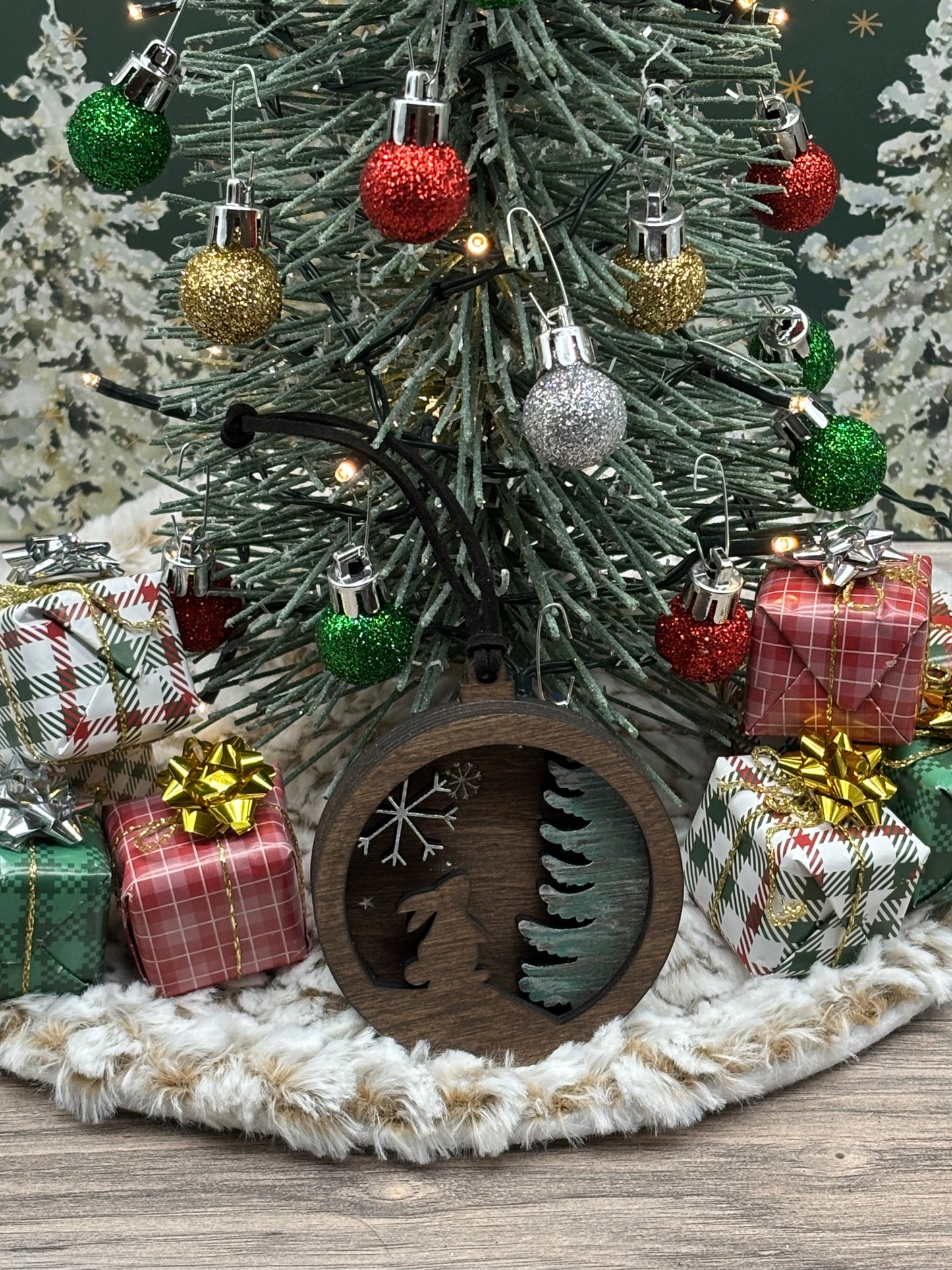 3D Snowflake Christmas Bunny Ornament