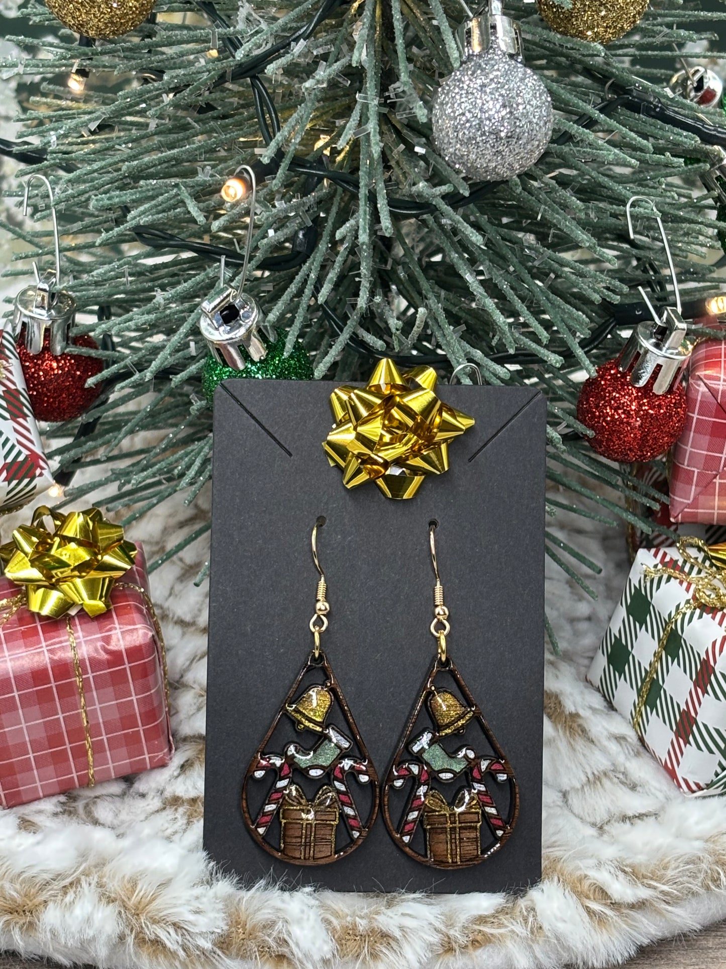 Elegant Christmas Teardrop Earrings