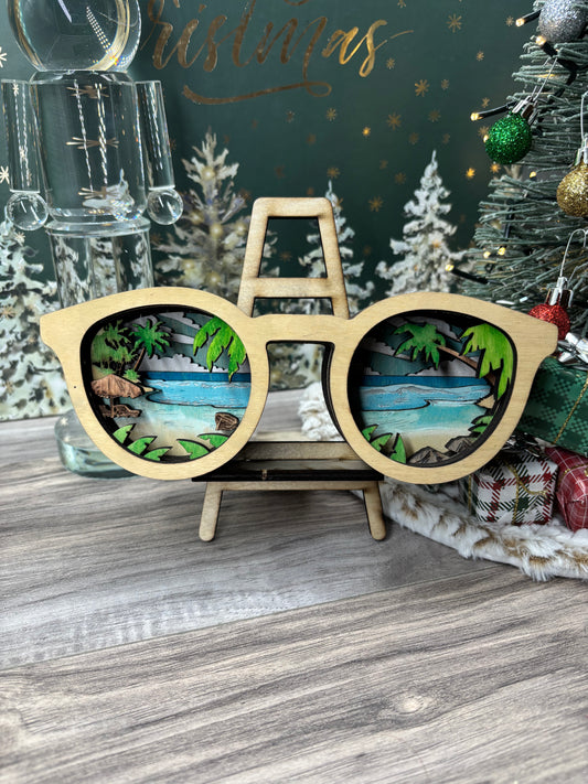 3D Layerd Beach Themed Sunglasses