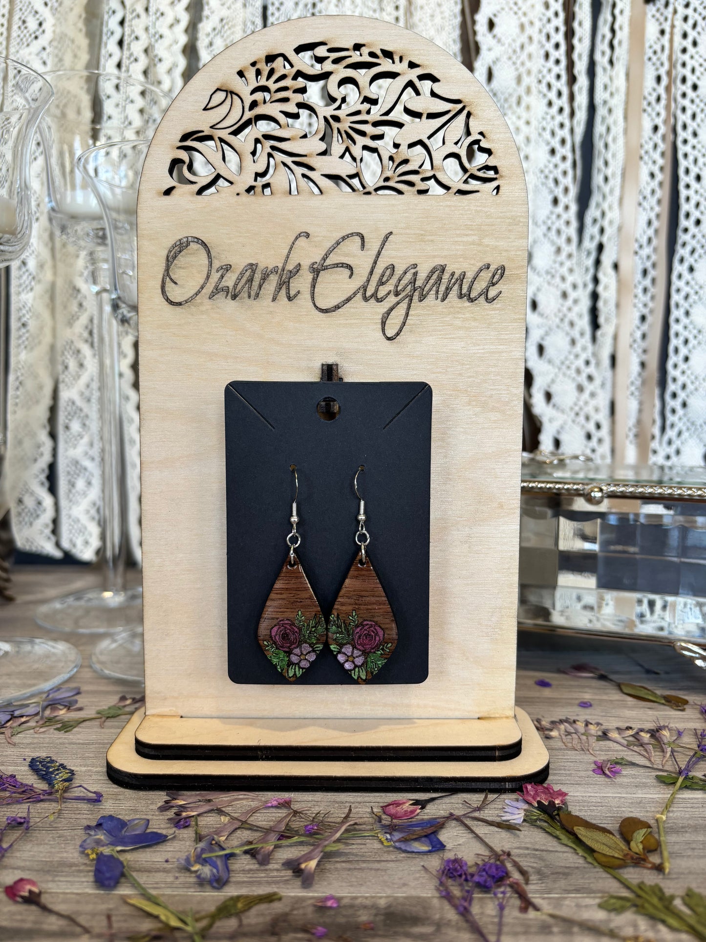 Floral Teardrop Earrings