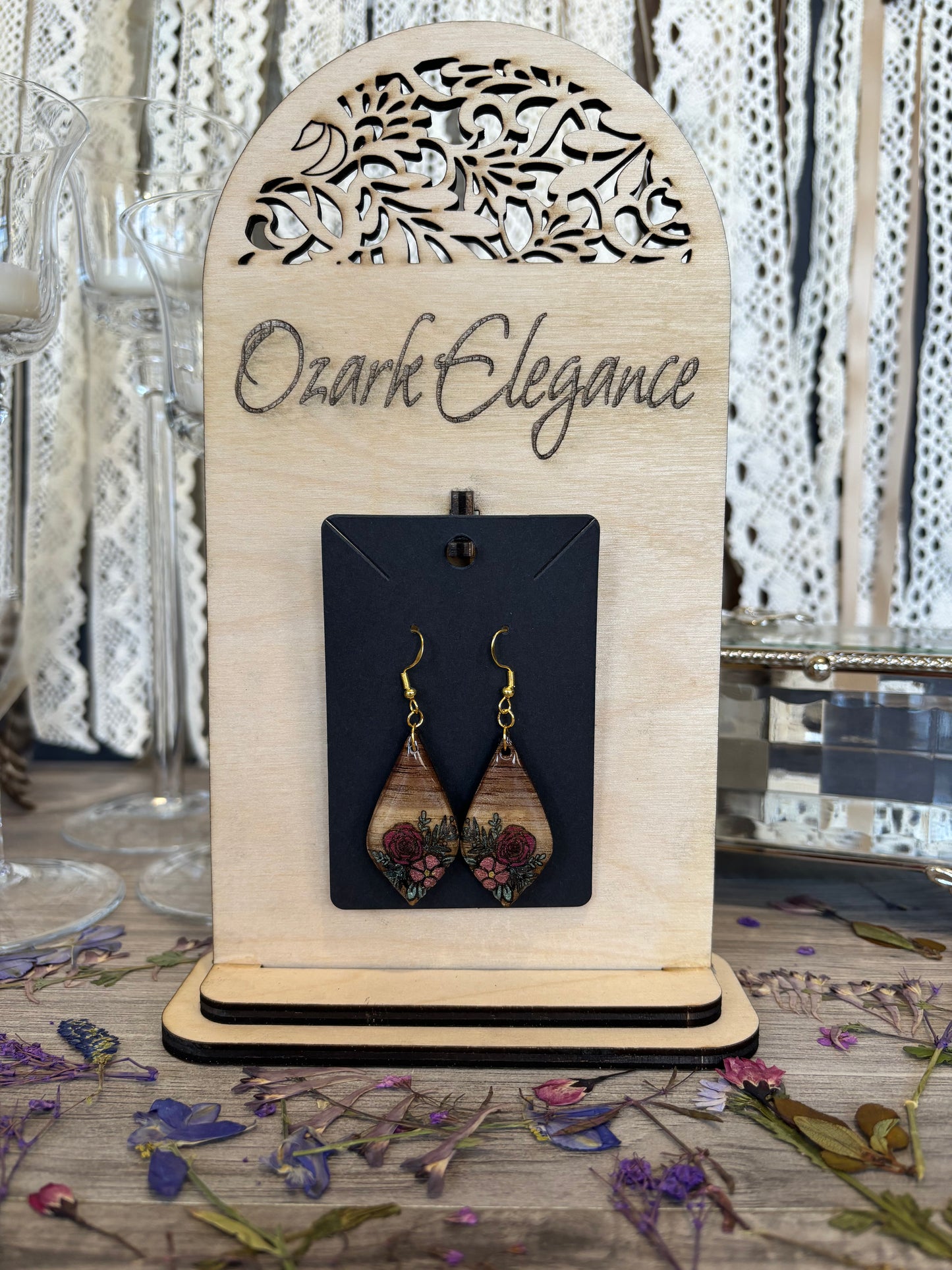 Floral Teardrop Earrings