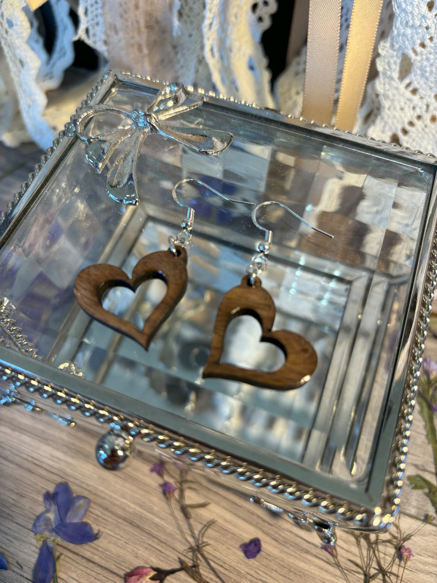 Hollow Heart Earrings