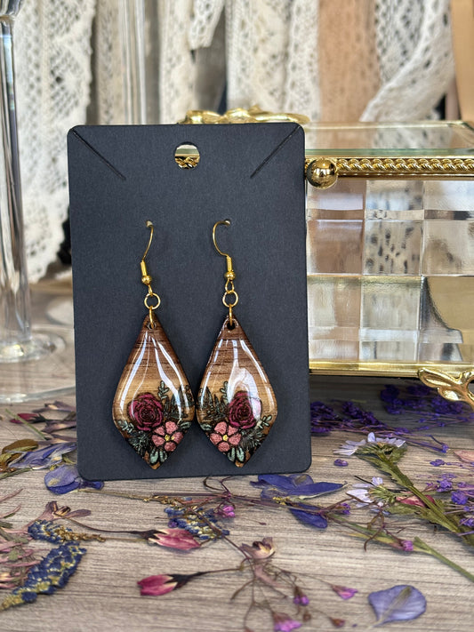 Floral Teardrop Earrings