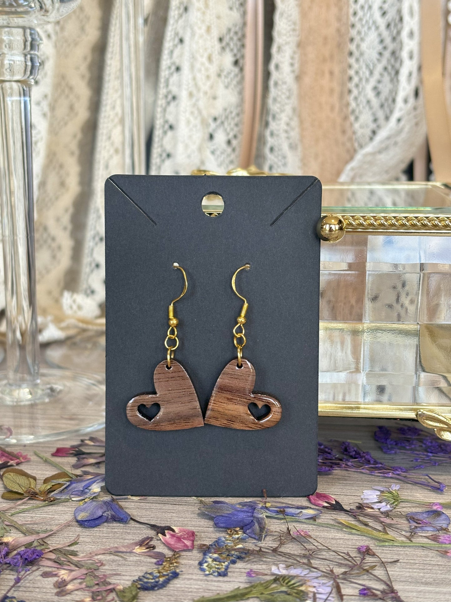 Mini Cutout Heart Earrings