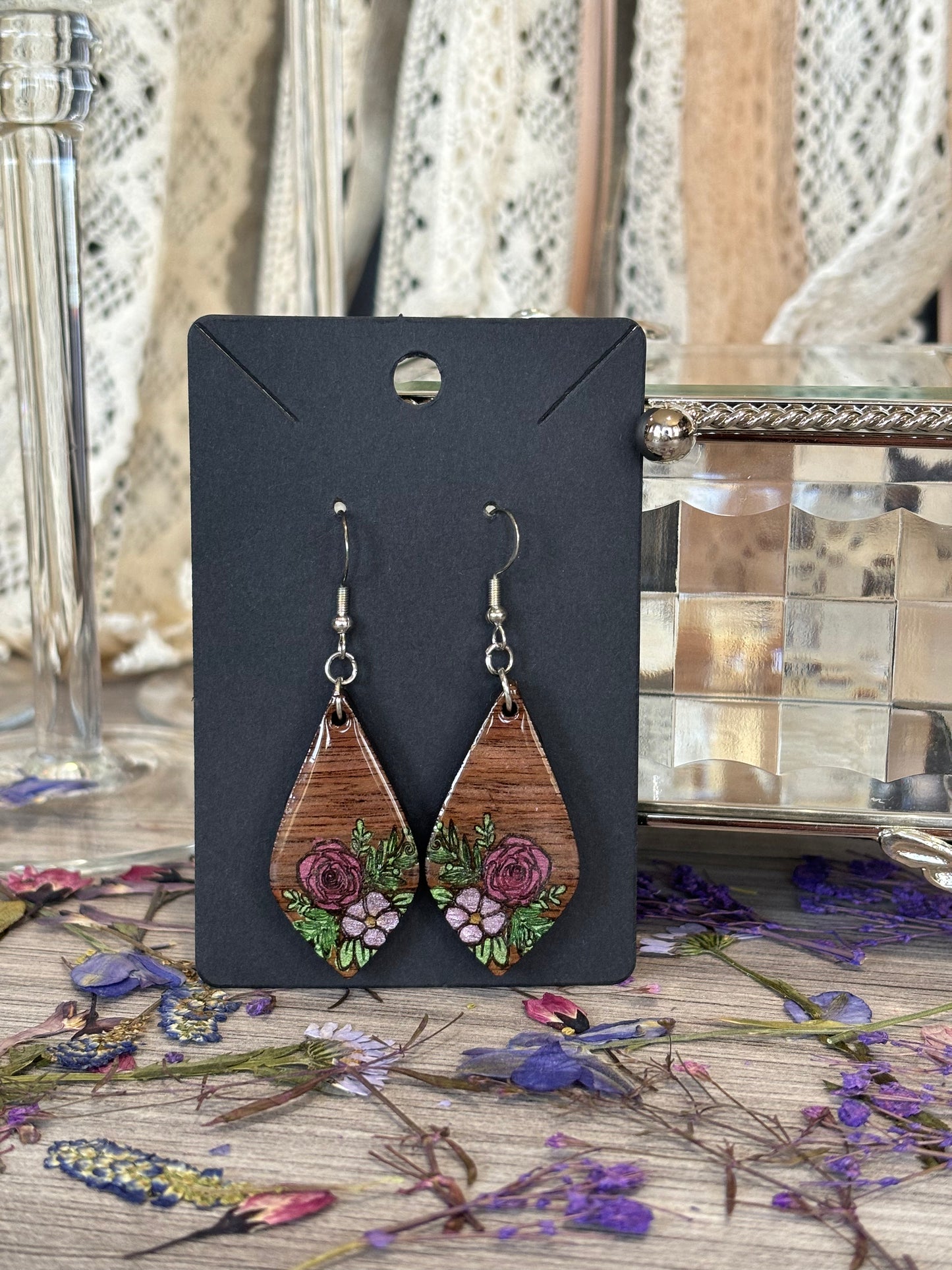 Floral Teardrop Earrings