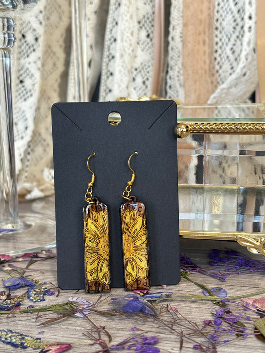 Sunflower Bar Earrings