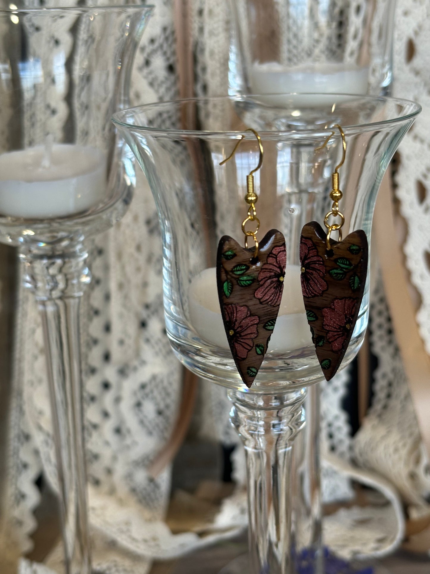 Floral Heart Earrings