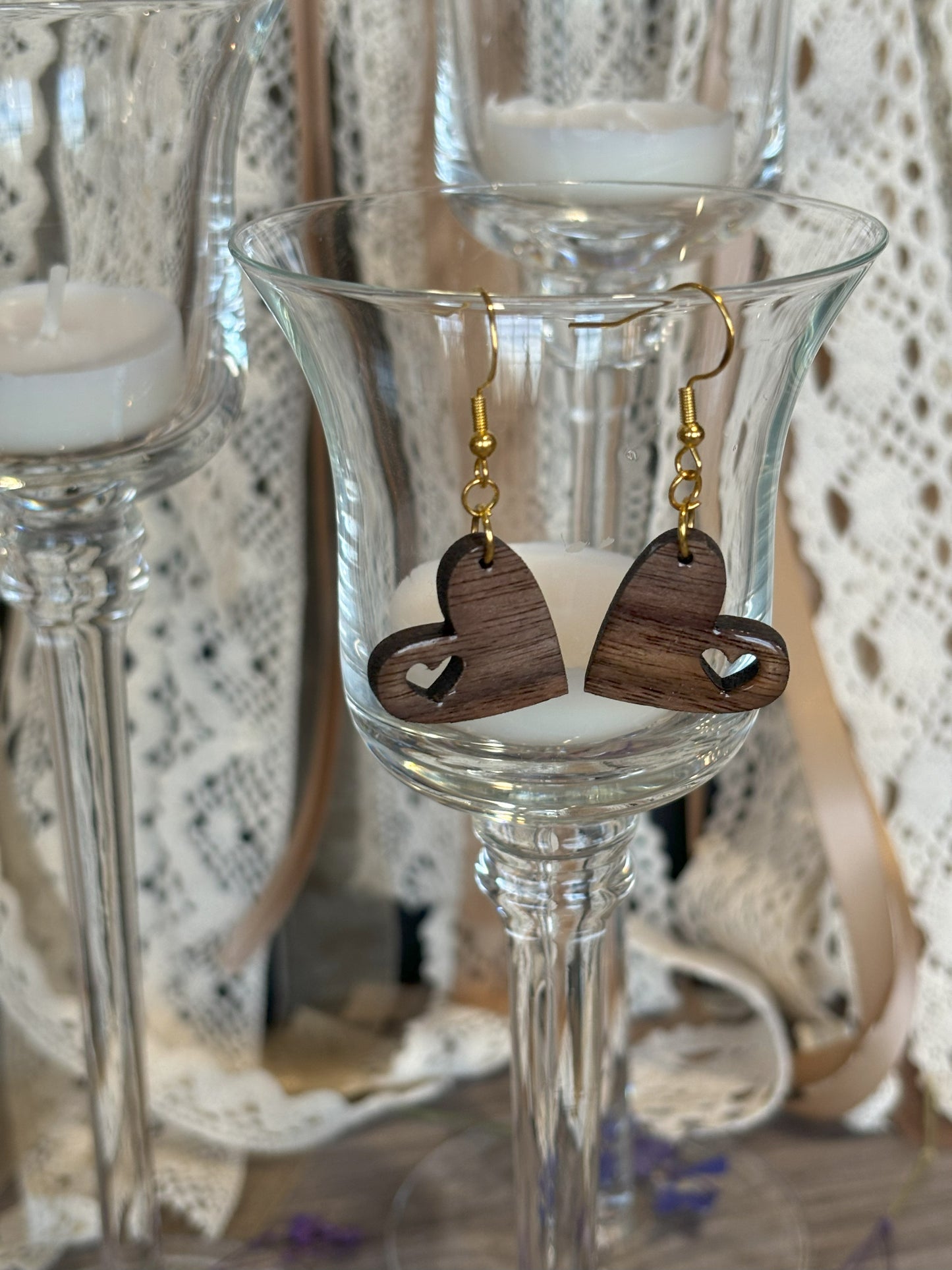 Mini Cutout Heart Earrings