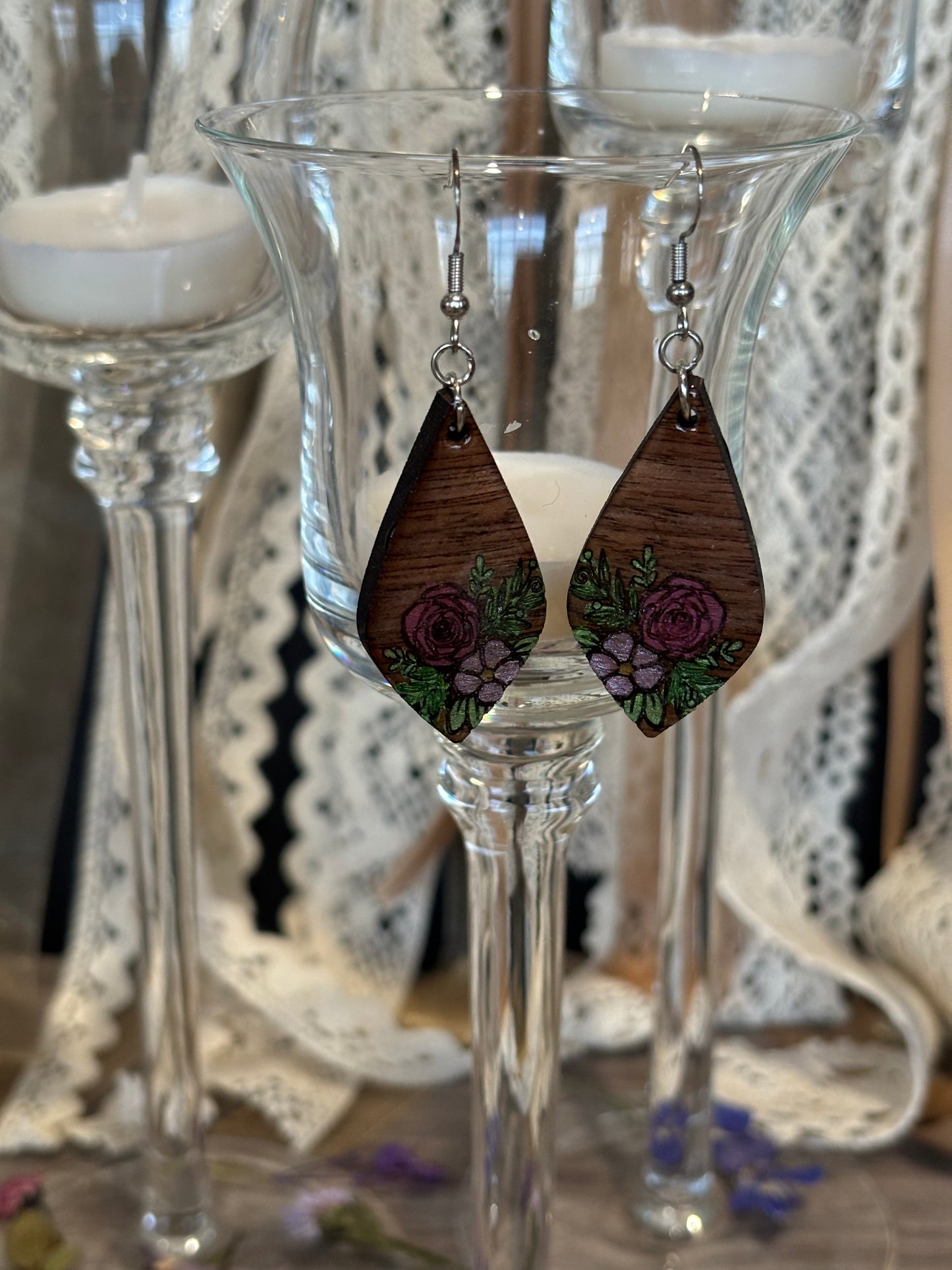 Floral Teardrop Earrings