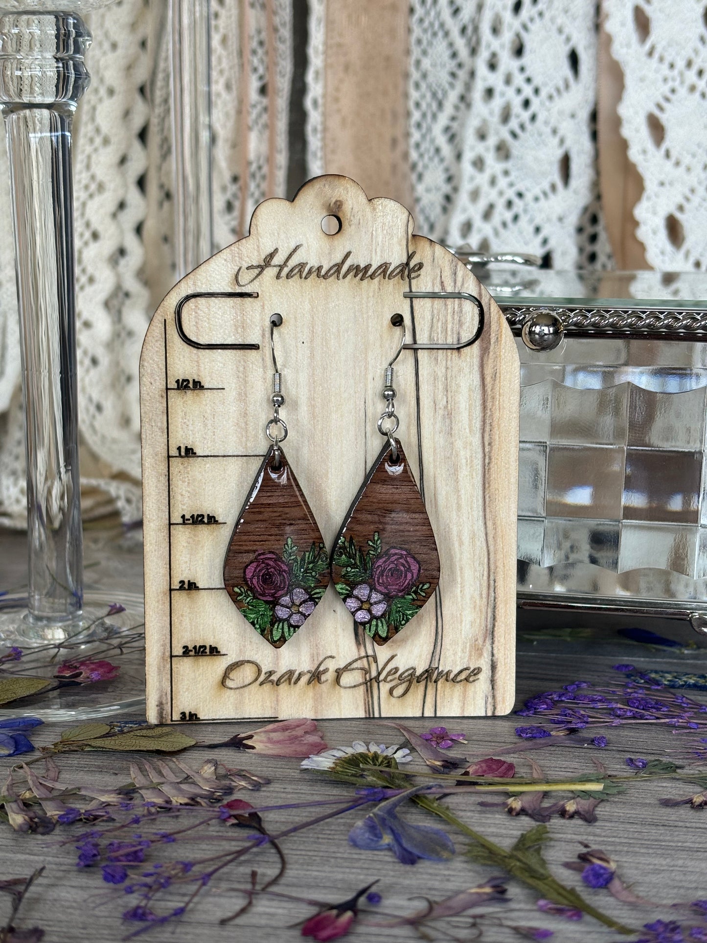 Floral Teardrop Earrings