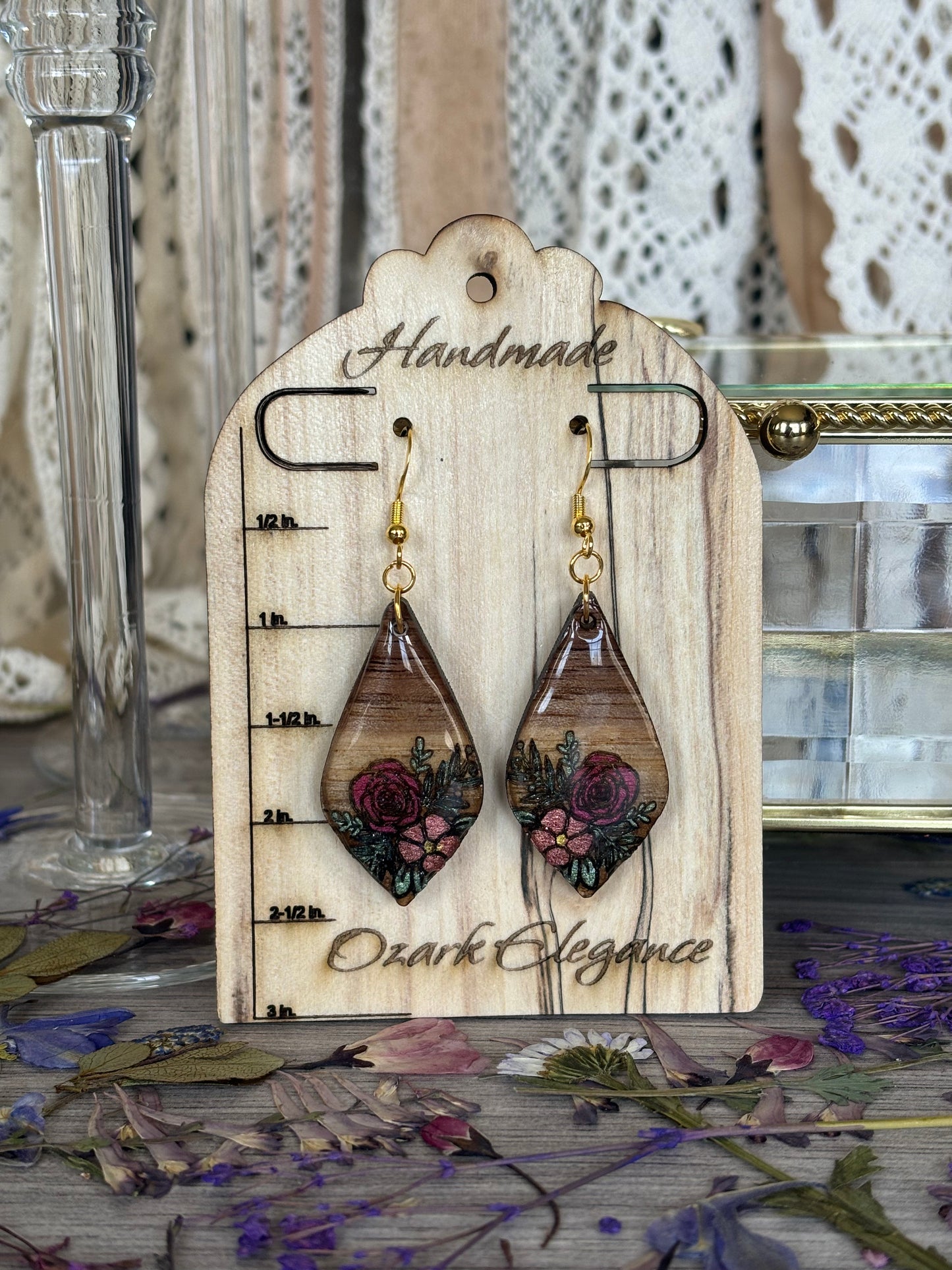 Floral Teardrop Earrings