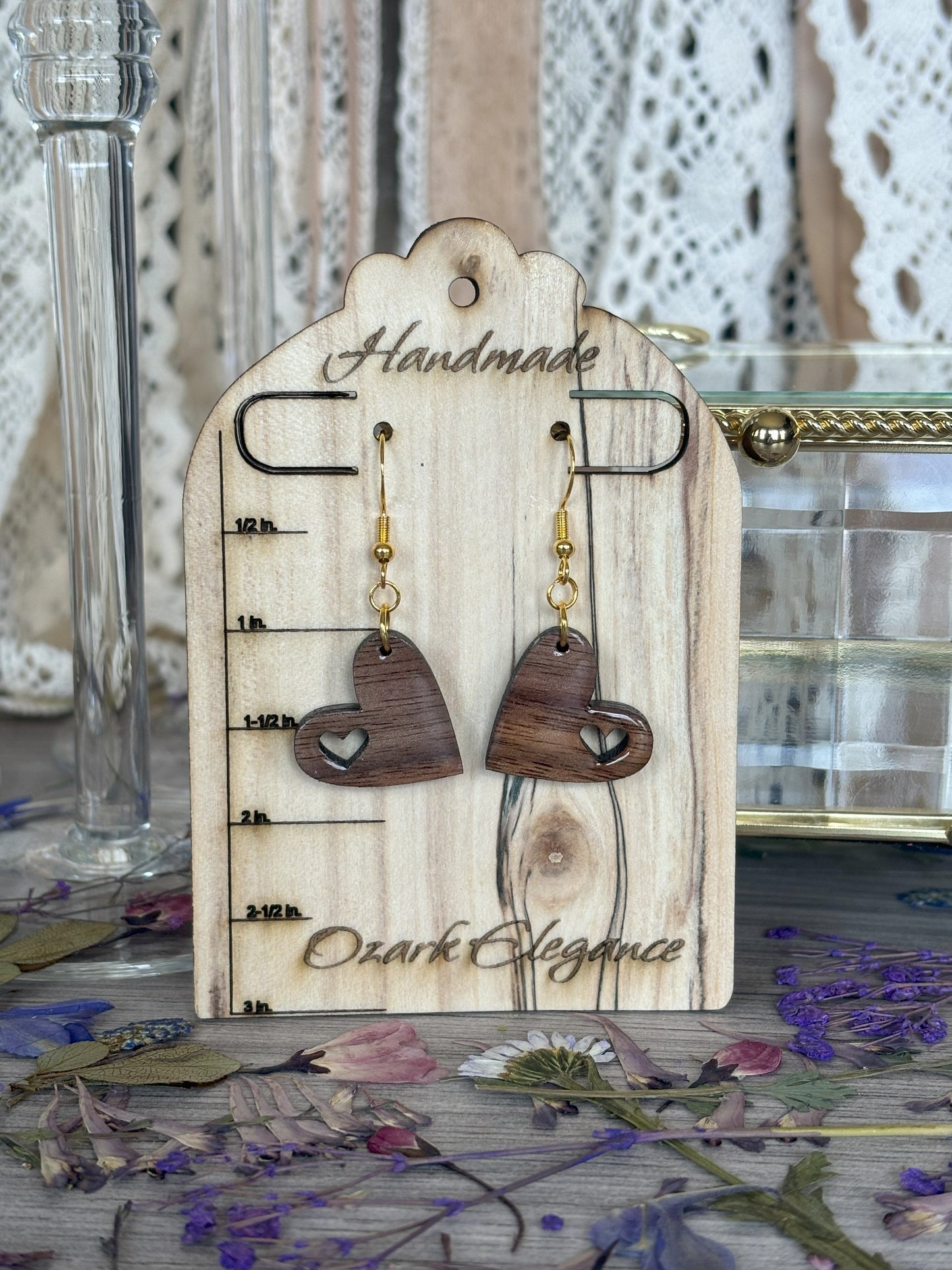 Mini Cutout Heart Earrings