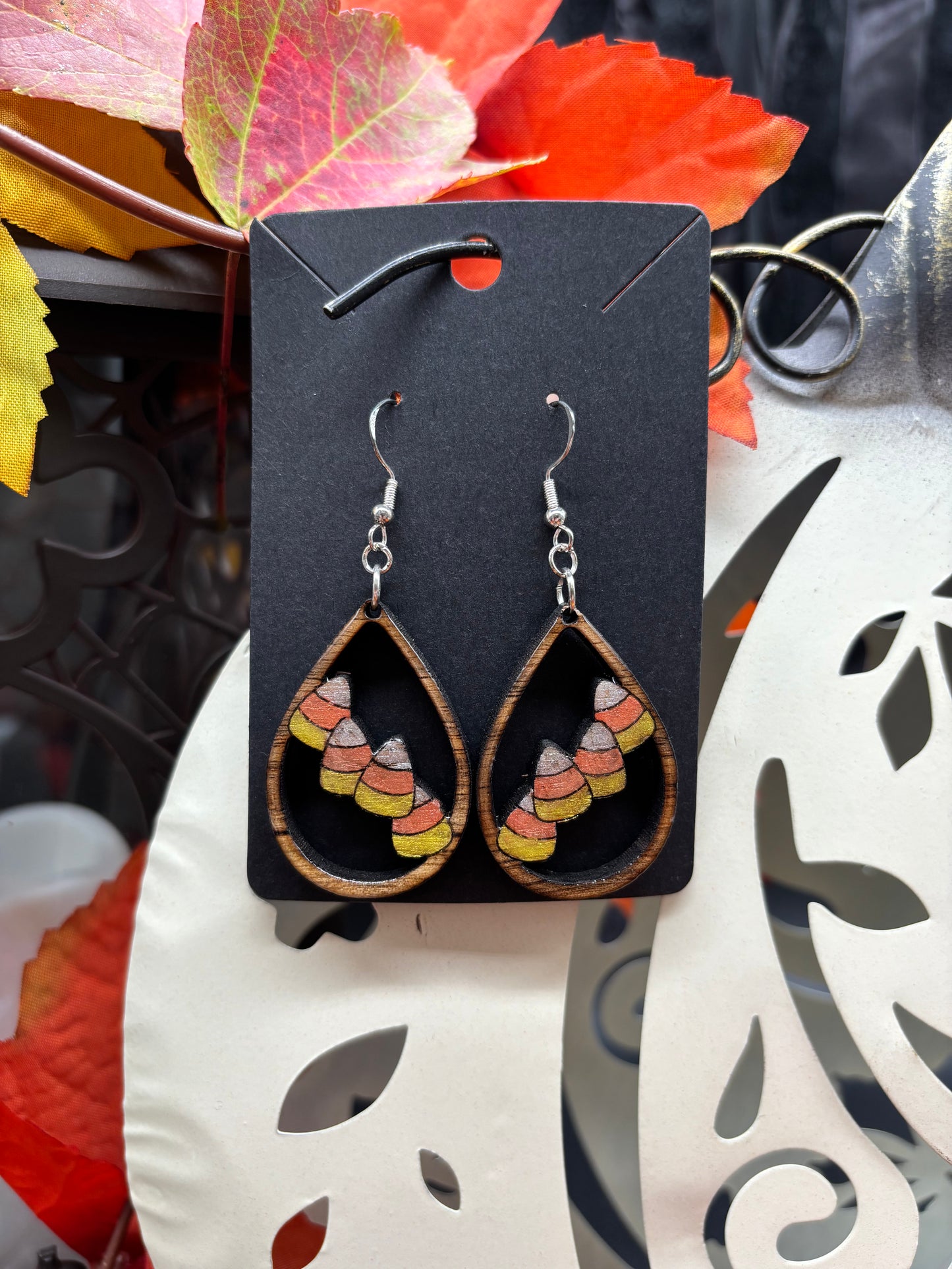 Candy Corn Earrings