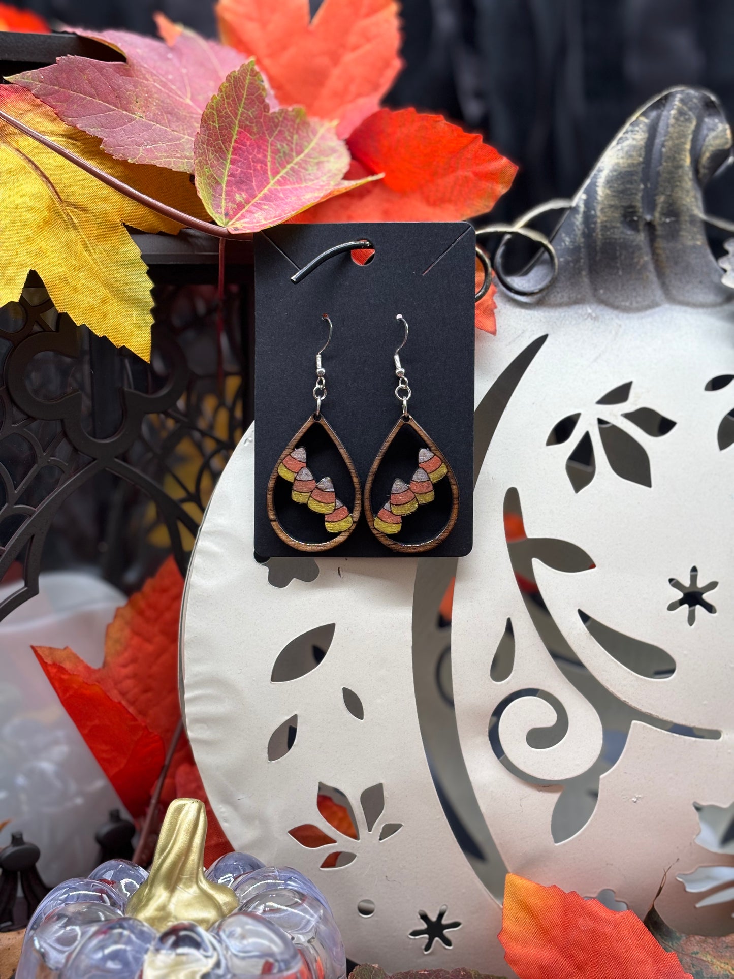 Candy Corn Earrings