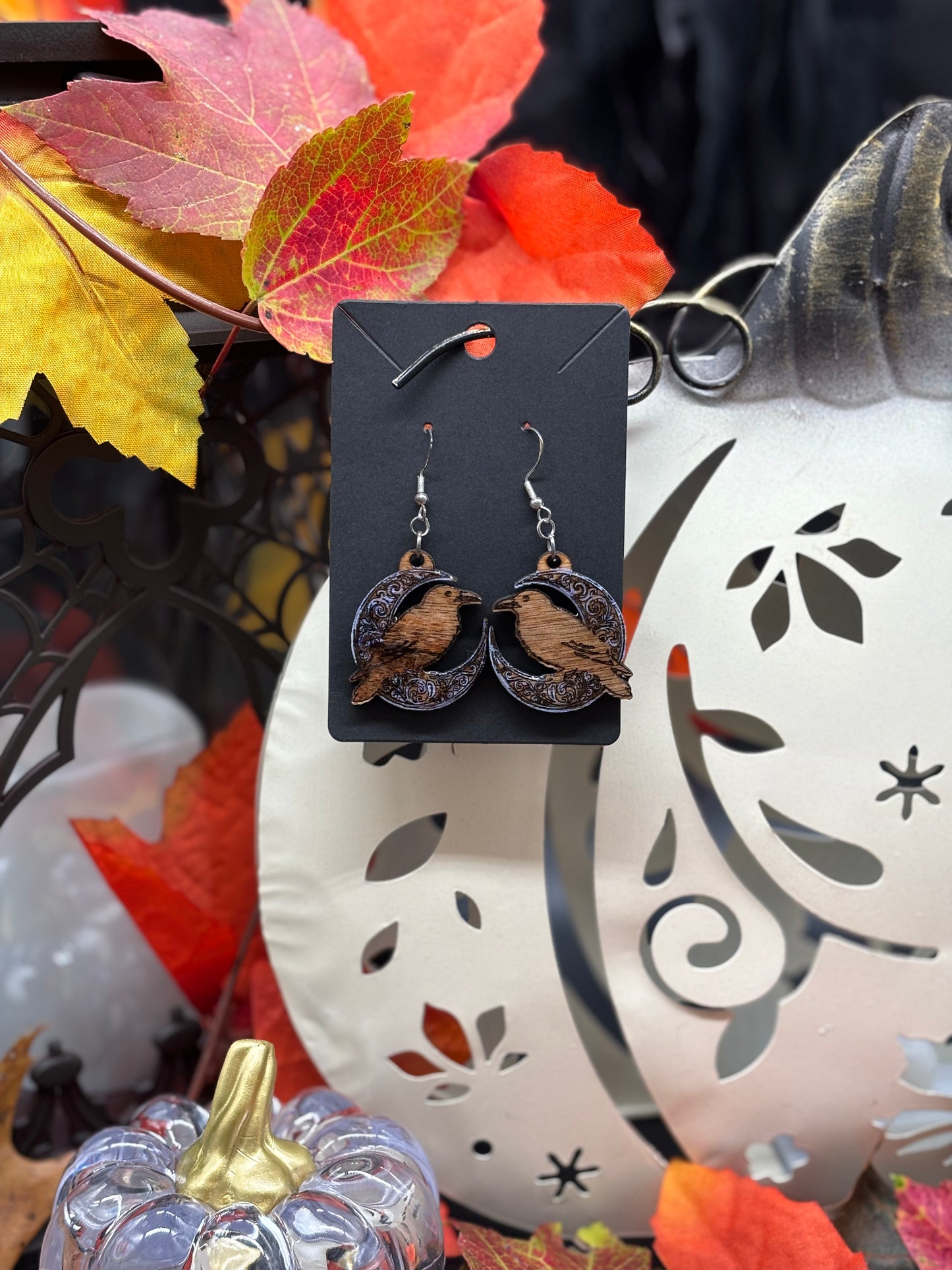 Raven & Moon Earrings