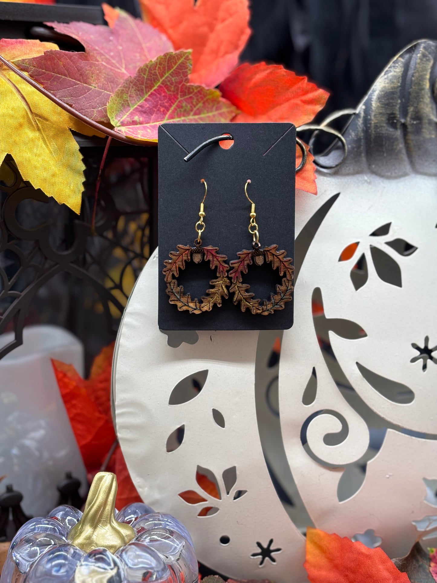 Fall Wreath Earrings