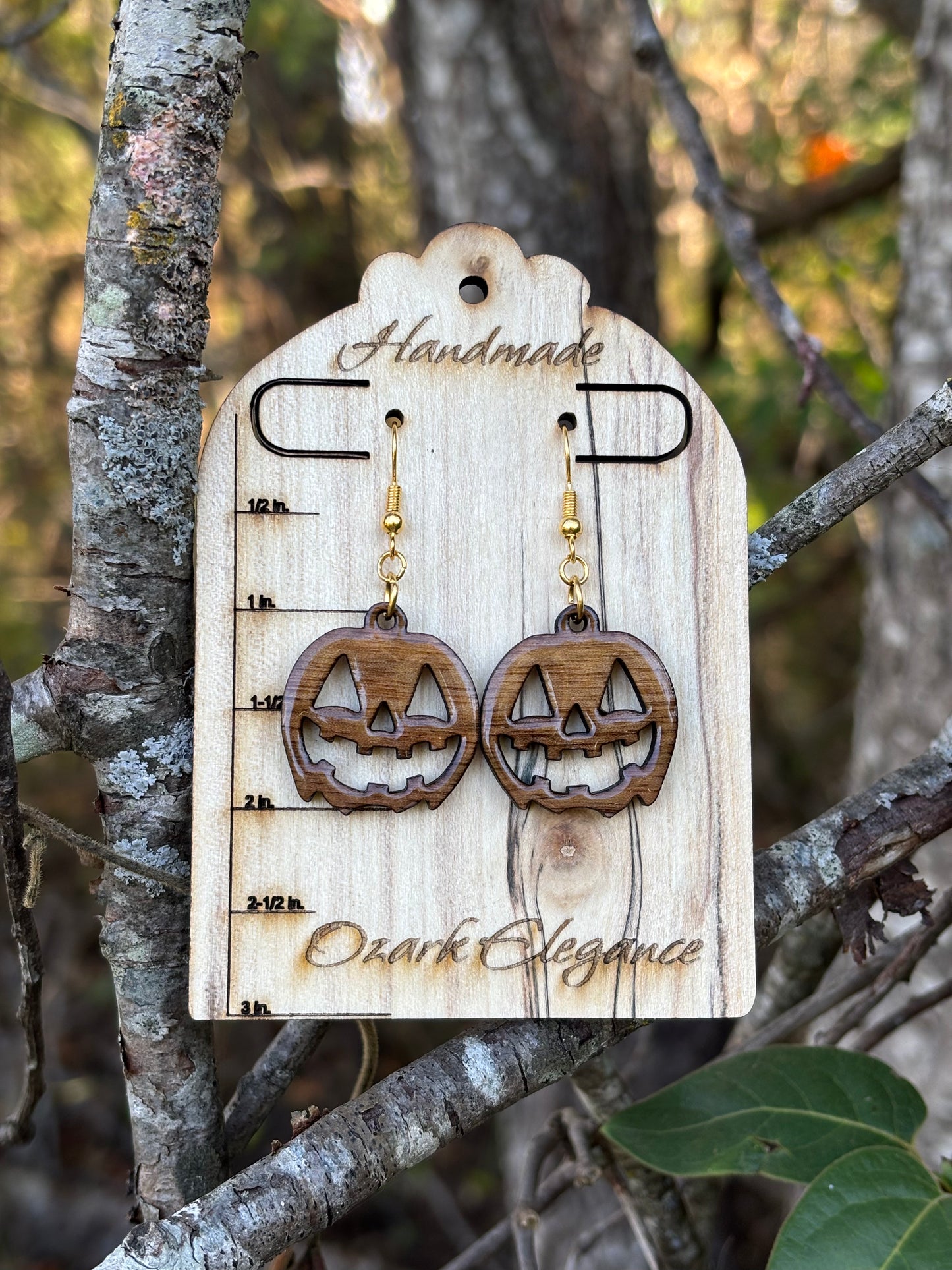 Jack-o-lantern earrings